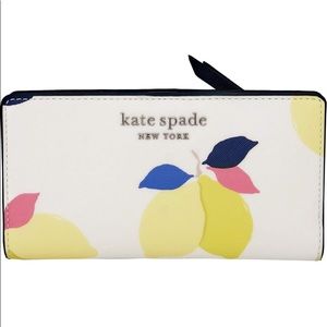 Kate Spade Cameron Lemon Zest Large Slim Wallet
